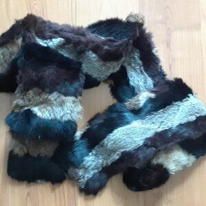 Vintage Genuine Rabbit Fur Scarf